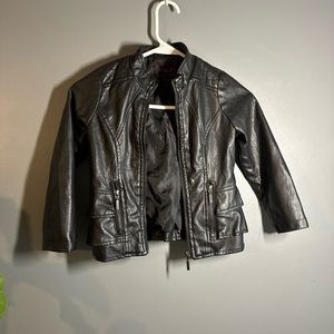 Yoki leather kids toddler girl Moto jacket 4T